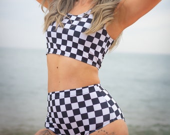 chequered bikini