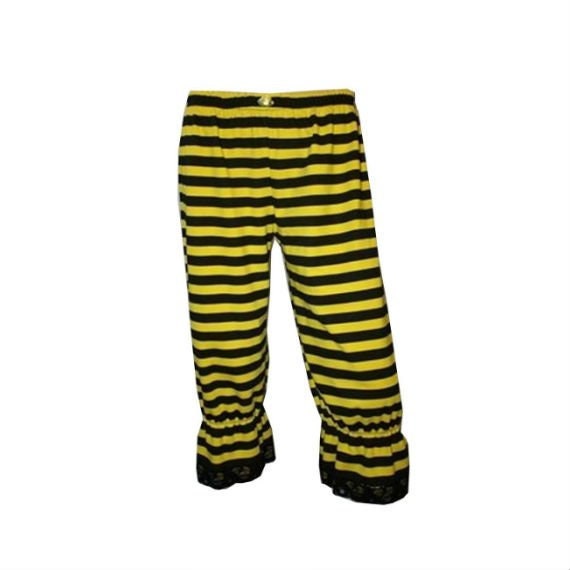 Bumble Bee Yellow /& Black Stripe Long 3//4 Bloomers Pants Fancy Dress Halloween
