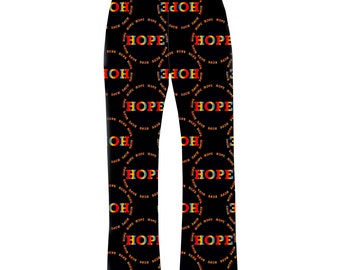 Unique Rainbow Hope Quarantine Signs Symbols Print Loungewear Sleepwear Pyjama Bottoms Nightwear