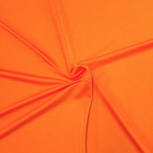 Neon UV Fluorescent Orange Disco Nylon Spandex 4 Way Stretch Fabric Premium Dancewear Swimwear Leotard Leggings