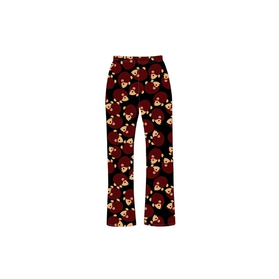 Women s Cute Hedgehog Animal Pattern Pets Lover Loungewear