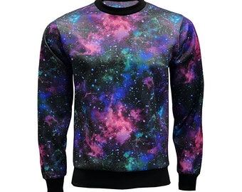 Unisex Purple Blue Galaxy Space Universe Planets Stars Print - Etsy