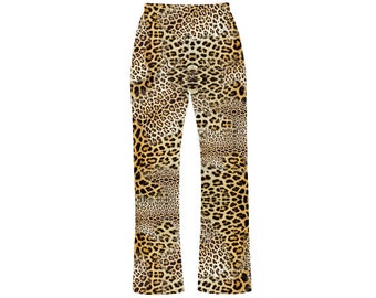 Classic Original Leopard Cheetah Animal Skin Print Loungewear Sleepwear Pyjama Bottoms