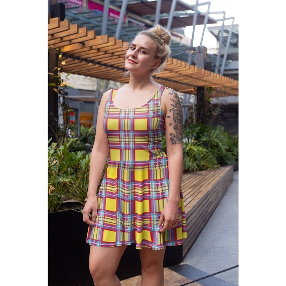 Tartan deals yellow dress