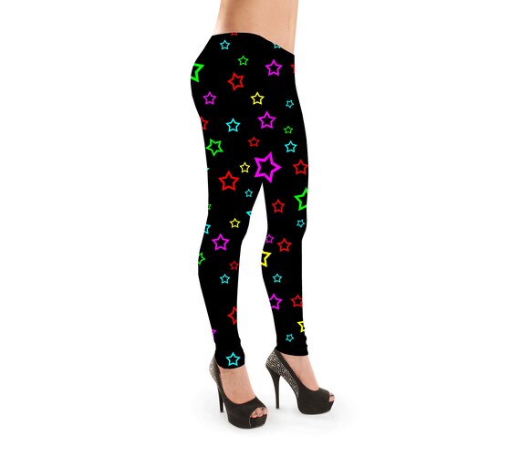 Funky Rainbow Multi Stars Printed Fashion Leggings Pants Yoga -  Canada