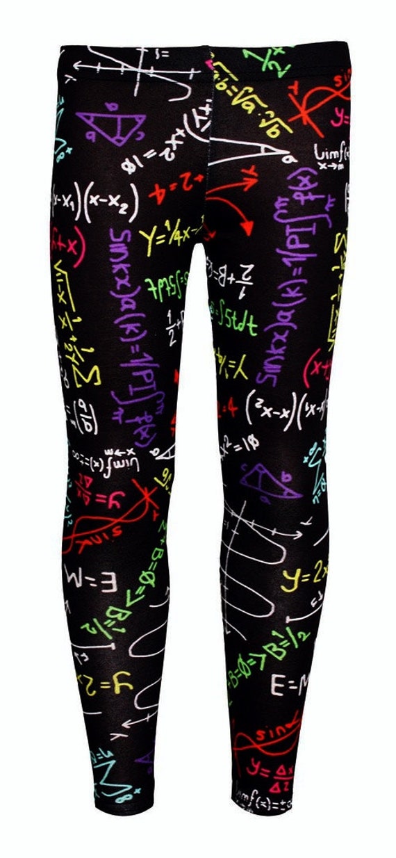 Girl's Maths Numbers Formula Equations Back to School Blackboard Printed  Leggings -  Canada