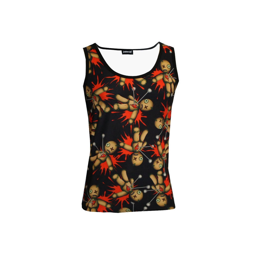 Image of Men's Cute Voodoo Doll Printed Vest Top