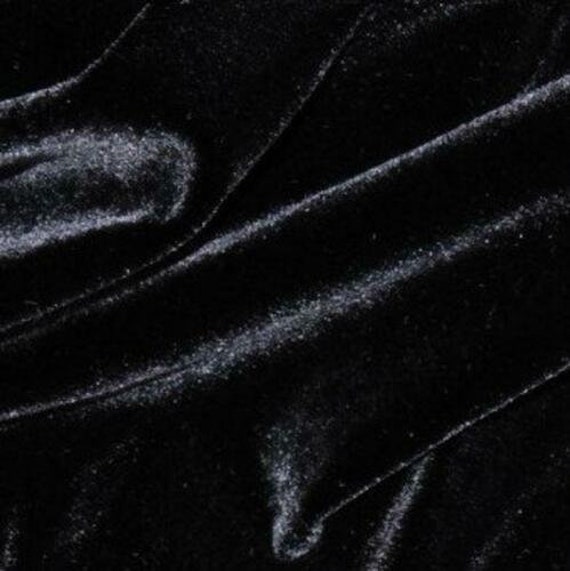 Premium Luxury Soft Black Velvet Velour Fabric 4 Way Stretch Spandex Sold  By Metre Gothic Punk Emo Medieval