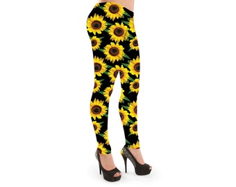 sunflower leggings plus size