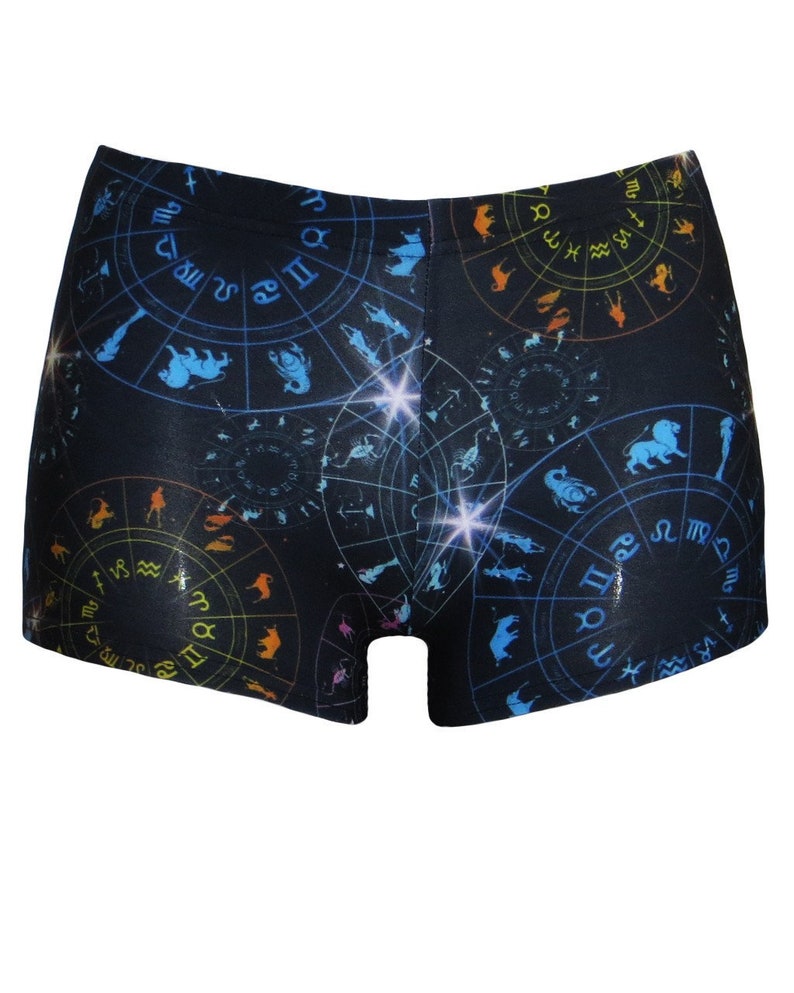 Astrology Horoscope Star Sign Zodiac Alternative Printed Shorts Hot Pants
