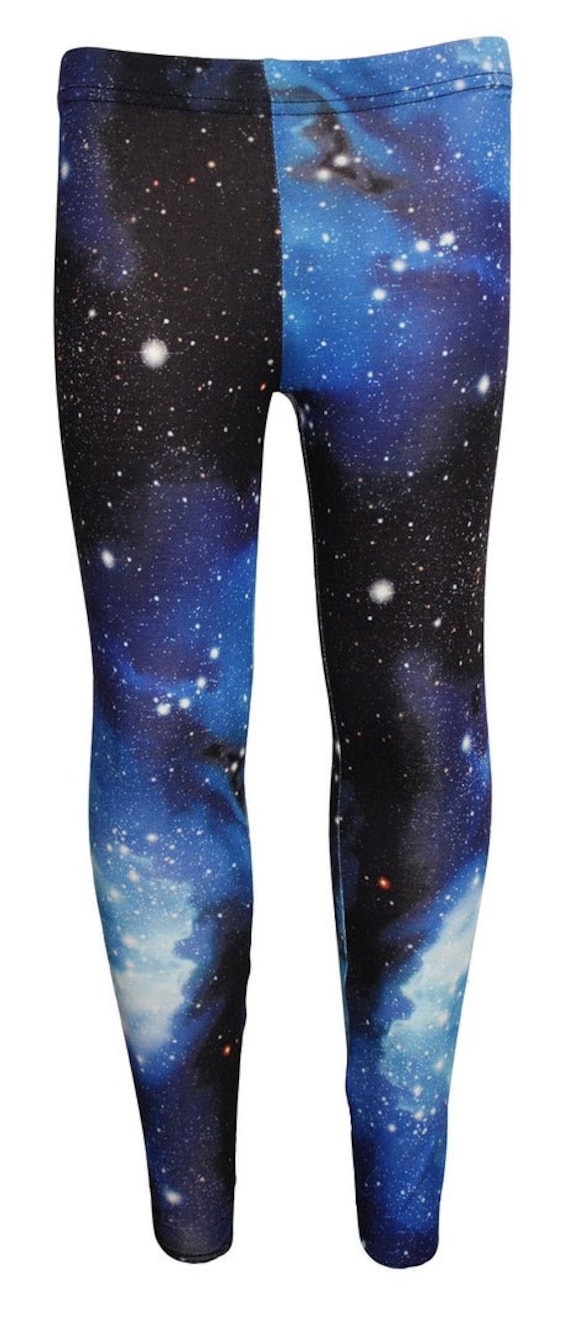Girls galaxy leggings clearance