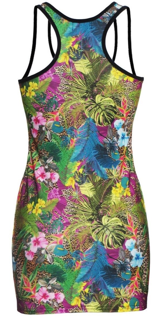 Tropical Floral Flowers Leaves Leopard Skin Animal Print Alternative Leggings