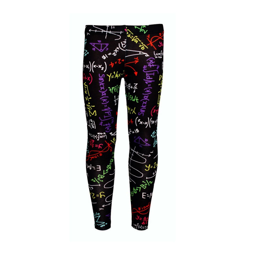 Girl's Maths Numbers Formula Equations Back to School Blackboard Printed  Leggings -  Canada