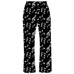 Unique Musical Notes Symbols Signs Print Loungewear Sleepwear Pyjama Bottoms