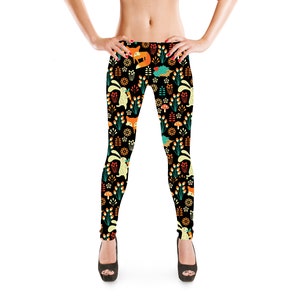 Fox, Rabbit And Hedgehog Animal Nature Alternative Printed Leggings Pants Fashion Trend