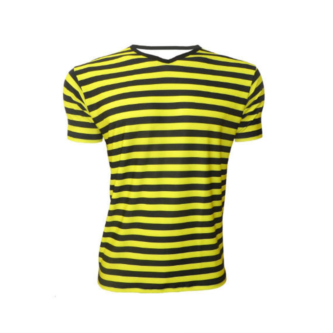 Men's Bumble Bee Yellow And Black Stripes Printed V-Neck | Etsy