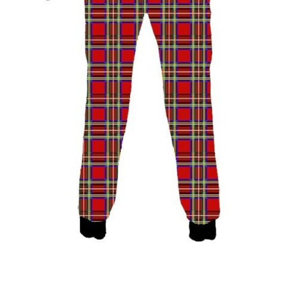 Black and red square pajama pants