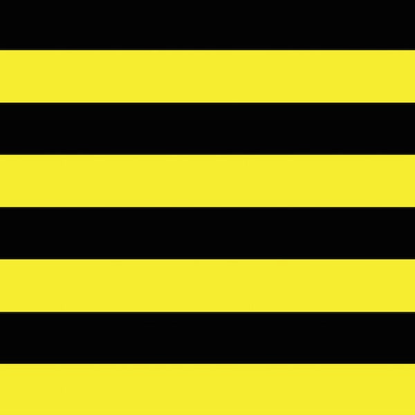 Black & Yellow Stripes 1 Inch Horizontol Stripe Bumble Bee Print Stretch Spandex Fabric UK Sewing Apparel