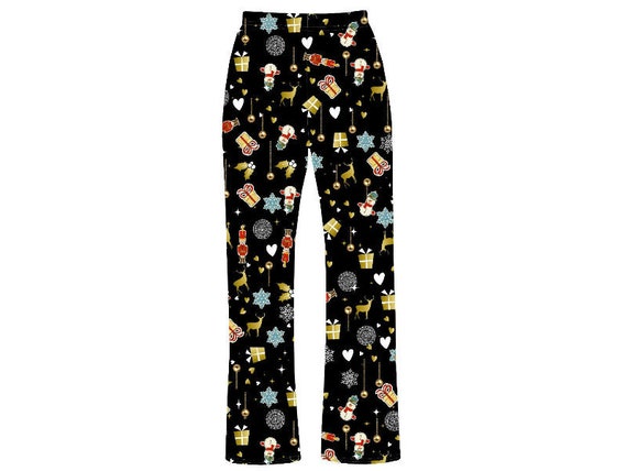 Christmas Snow Globe Snowmen Winter Presents Rabbits Print Loungewear  Sleepwear Pyjama Bottoms Pants