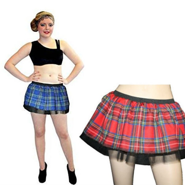 Tartan Check Printed Tutu Skirt