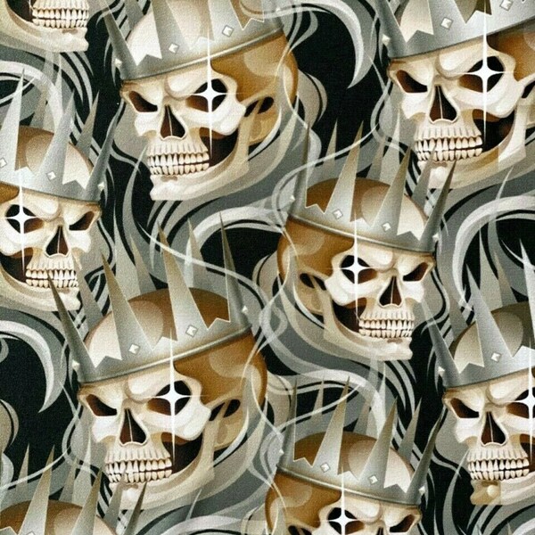 Gothic Viking Warrior Skulls Stretch Spandex Fabric Stunning Dressmaking Dancewear Tops Leggings