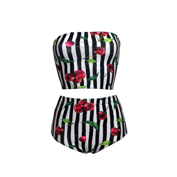 Cherry Print Bikini Etsy