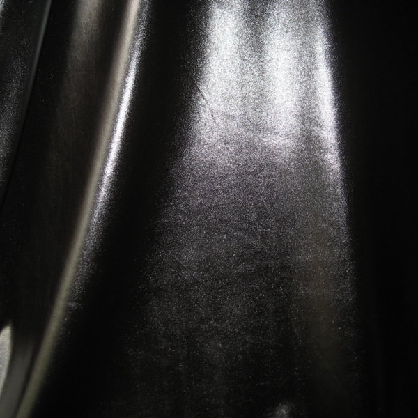 Metallic Black Mirror Shiny Foil High Shine Liquid Wet Look Stretch Fabric Spandex