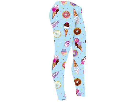 Buy Girls Cute Cupcakes Ice Cream Donuts Pattern Print Leggings