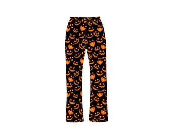 Spooky Halloween Pumpkins Print Loungewear Pyjama Bottoms Pants Fancy Dress