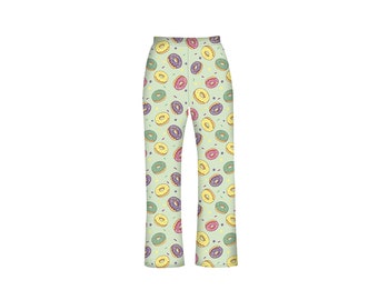 Cute Donuts Sprinkles Donut Doughnut Print Loungewear Sleepwear Pyjama Bottoms Pants Loungepant