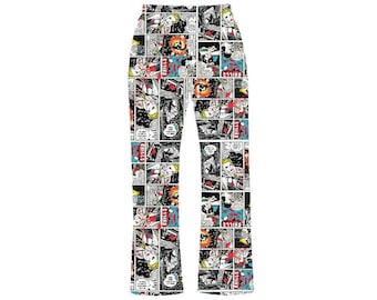 Comic Retro Pop Art Strip Book Classic Print Loungewear Sleepwear Pyjama Bottoms