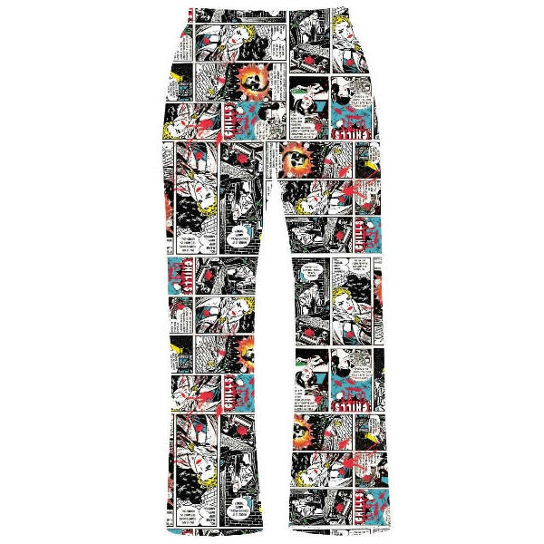 Comic Retro Pop Art Strip Book Classic Print Loungewear Sleepwear Pyjama Bottoms