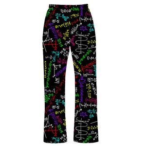 Women's Back To School Maths Formula Equations Pattern Loungewear Sleepwear Pyjama Bottoms