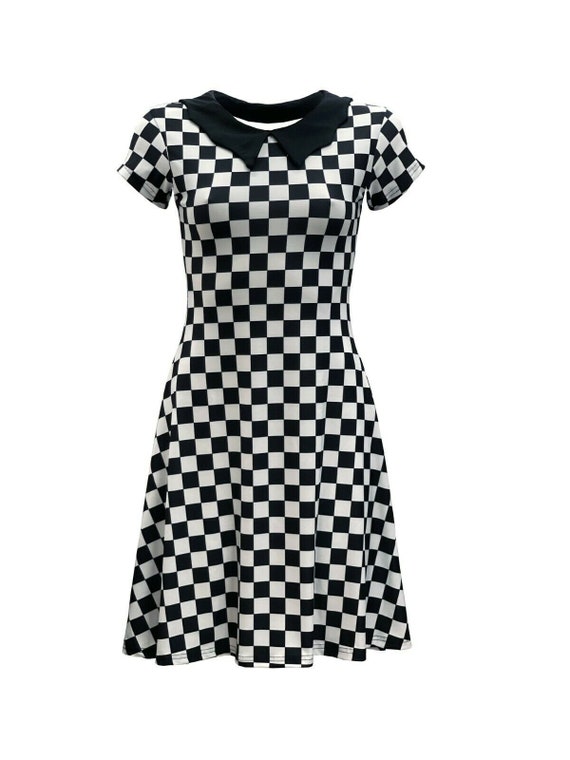 Plaid Black-Checkered Dress - Femboy clothing & outfits | Femzai