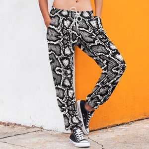 Snakeskin print joggers best sale