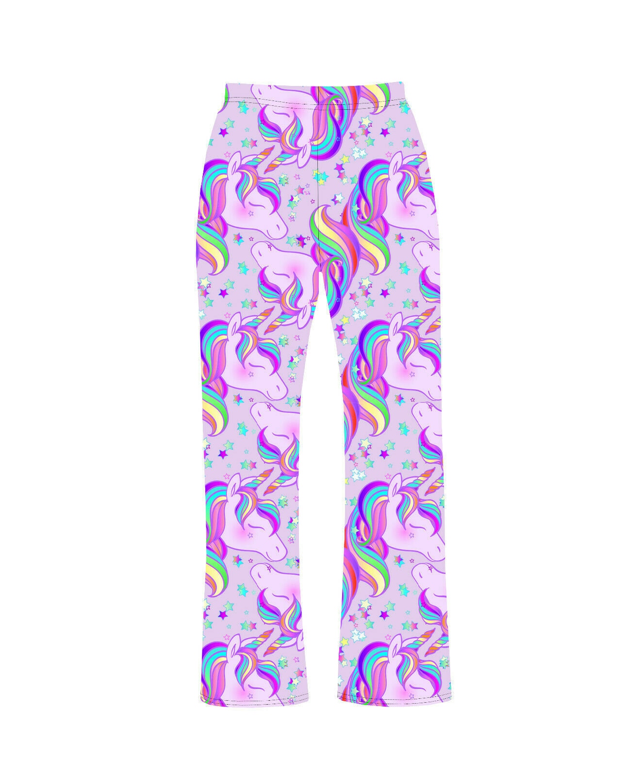 Multi Rainbow Unicorn Stars Print Loungewear Sleepwear Pyjama Bottoms Pants  -  New Zealand