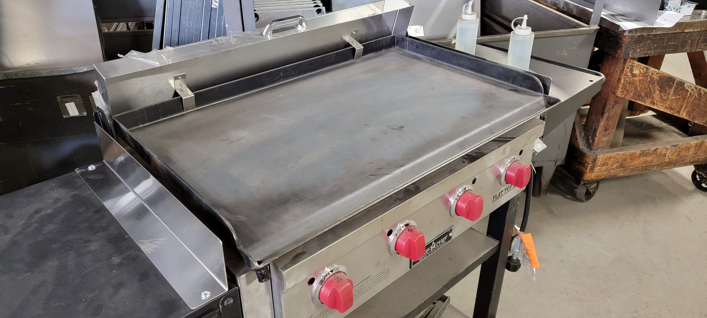 Stainless Camp Chef Griddle windscreen-griddle not included