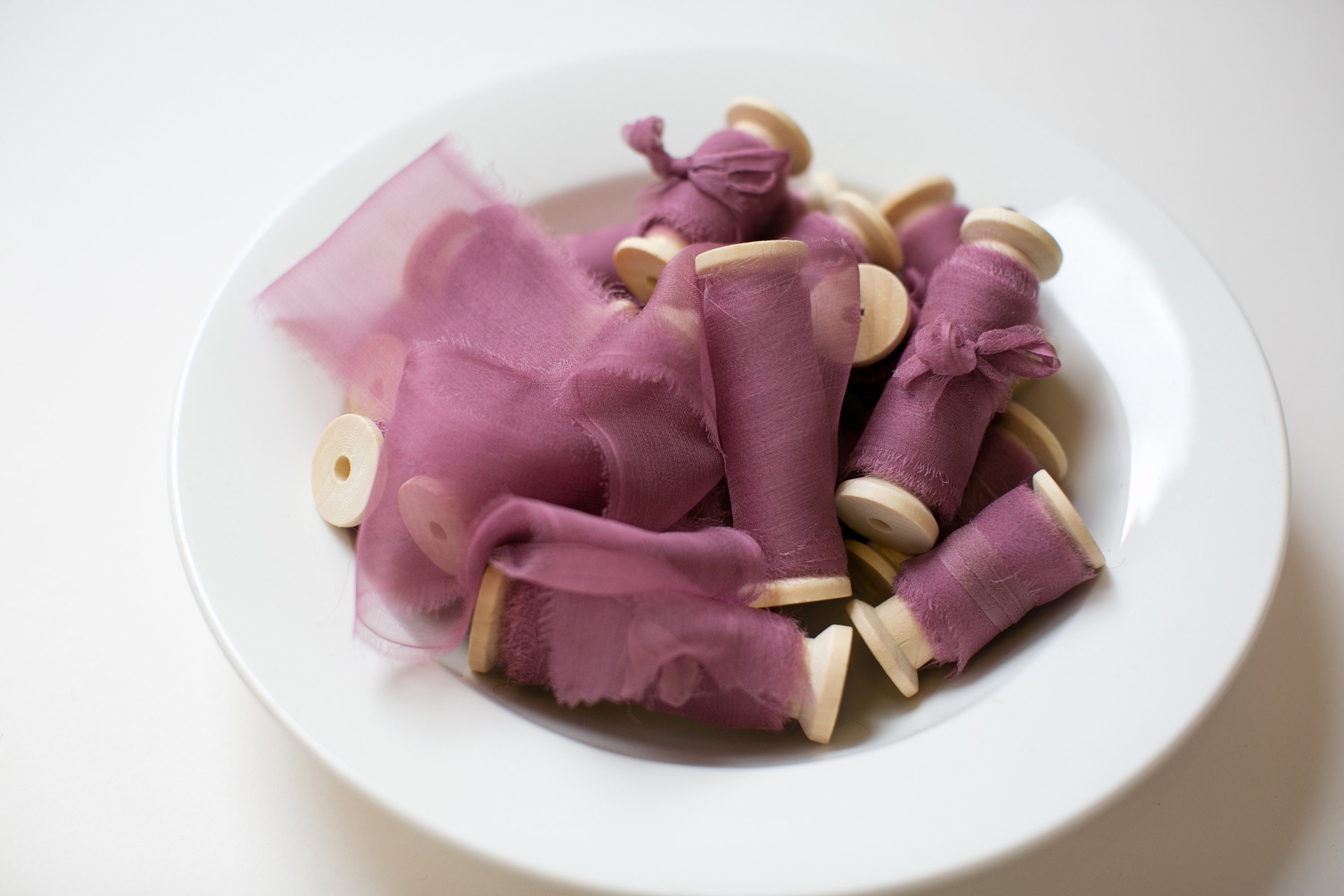 Ruban de soie, ruban de soie teint à la main magenta violet, rubans de soie, rubans de soie teints à la main, ruban de soie 100 % pure, ruban de bouqu