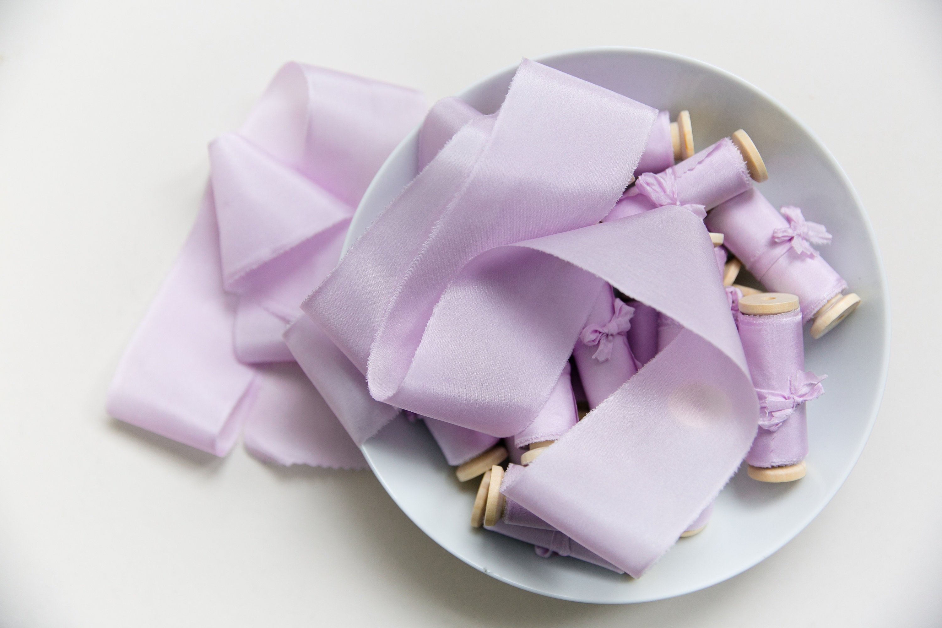 Ruban de soie, ruban de soie teint à la main lavande pourpre, rubans de soie, rubans de soie teints à la main, ruban de soie 100 % pure, ruban de bouq