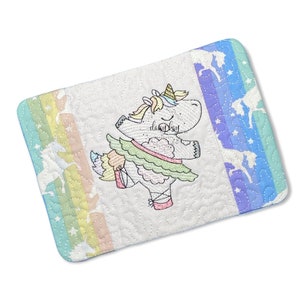 ITH Mug Rug Unicorn Ballet Dancer, Oversized Coaster, Embroidery Design  Machine Embroidery, 5 x 7 Hoop, Ballerina Mug Rug, Unicorn