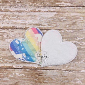 ITH Reusable Heart Face Pad Make-Up Remover Embroidery Design, In The Hoop Embroidery File
