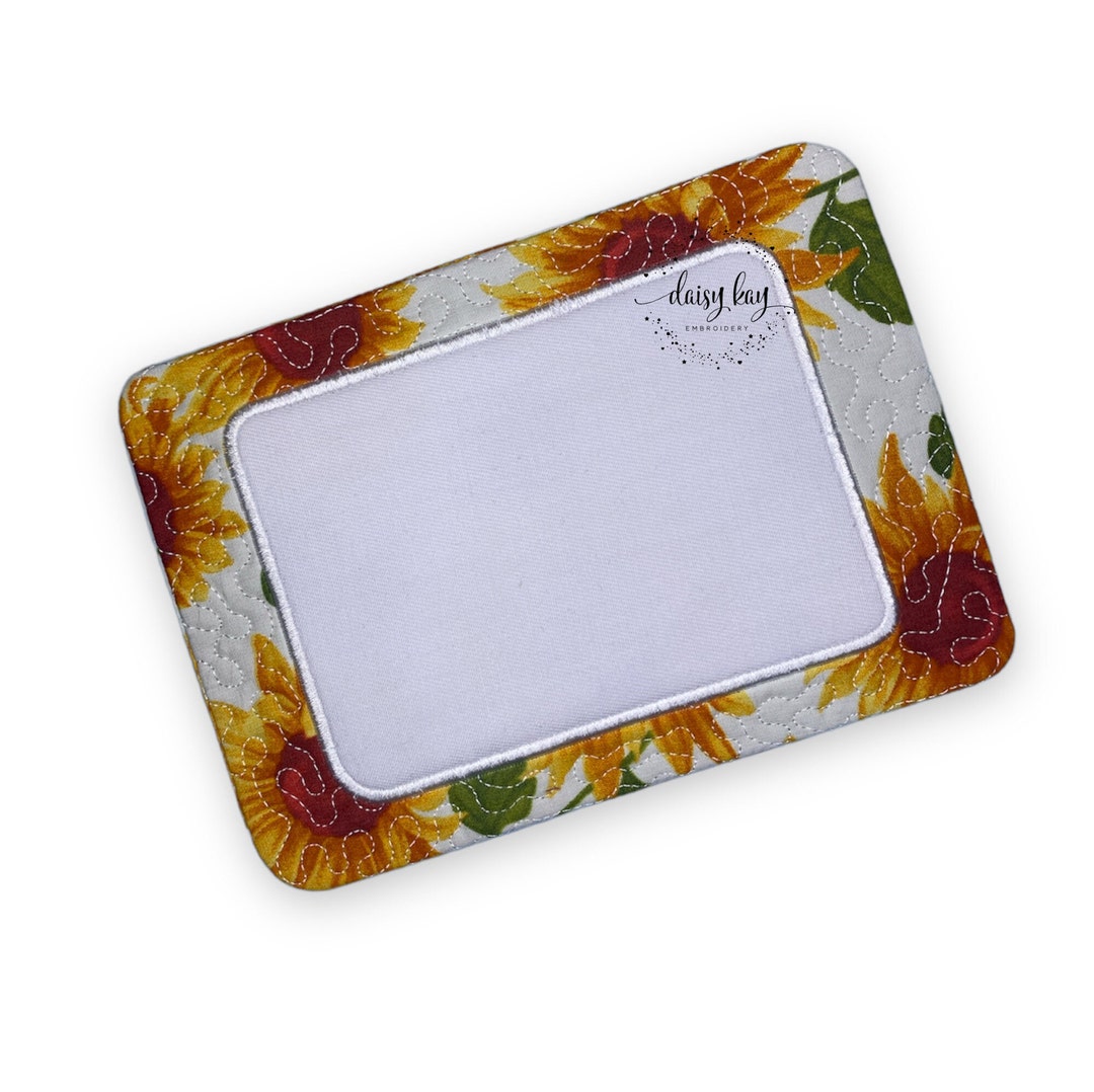 ITH Mug Rug Blank Stipple Applique Machine Embroidery, 5 X 7 Hoop