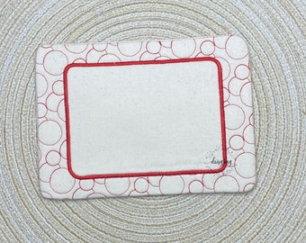 ITH Mug Rug Blank Circles Machine Embroidery, 5 x 7 Hoop, Quilting, In The Hoop Rug Coaster, Wine Glass Rug