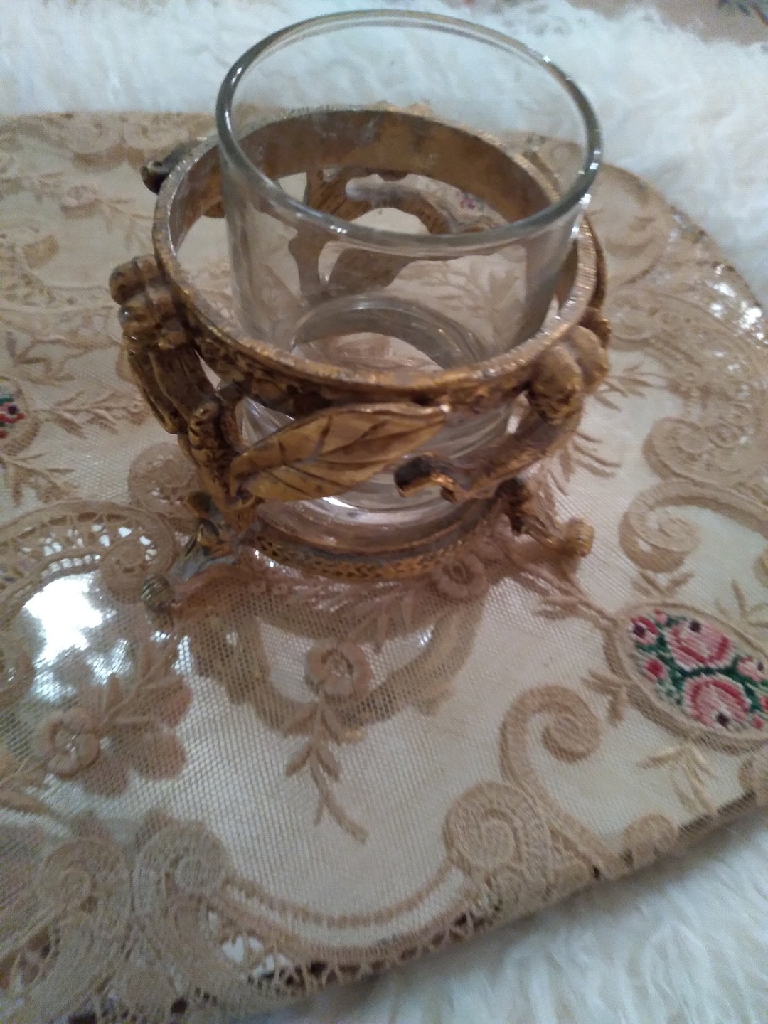 Vintage Candle Cup Holder Etsy