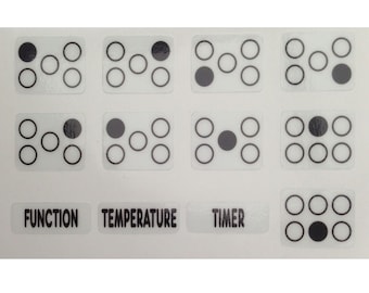 Fornuis Oven Fornuis Bereik 5/6 Kookplaat Stickers Symbolen Vervanging Labels Knop Stickers (Zwart op Clear)