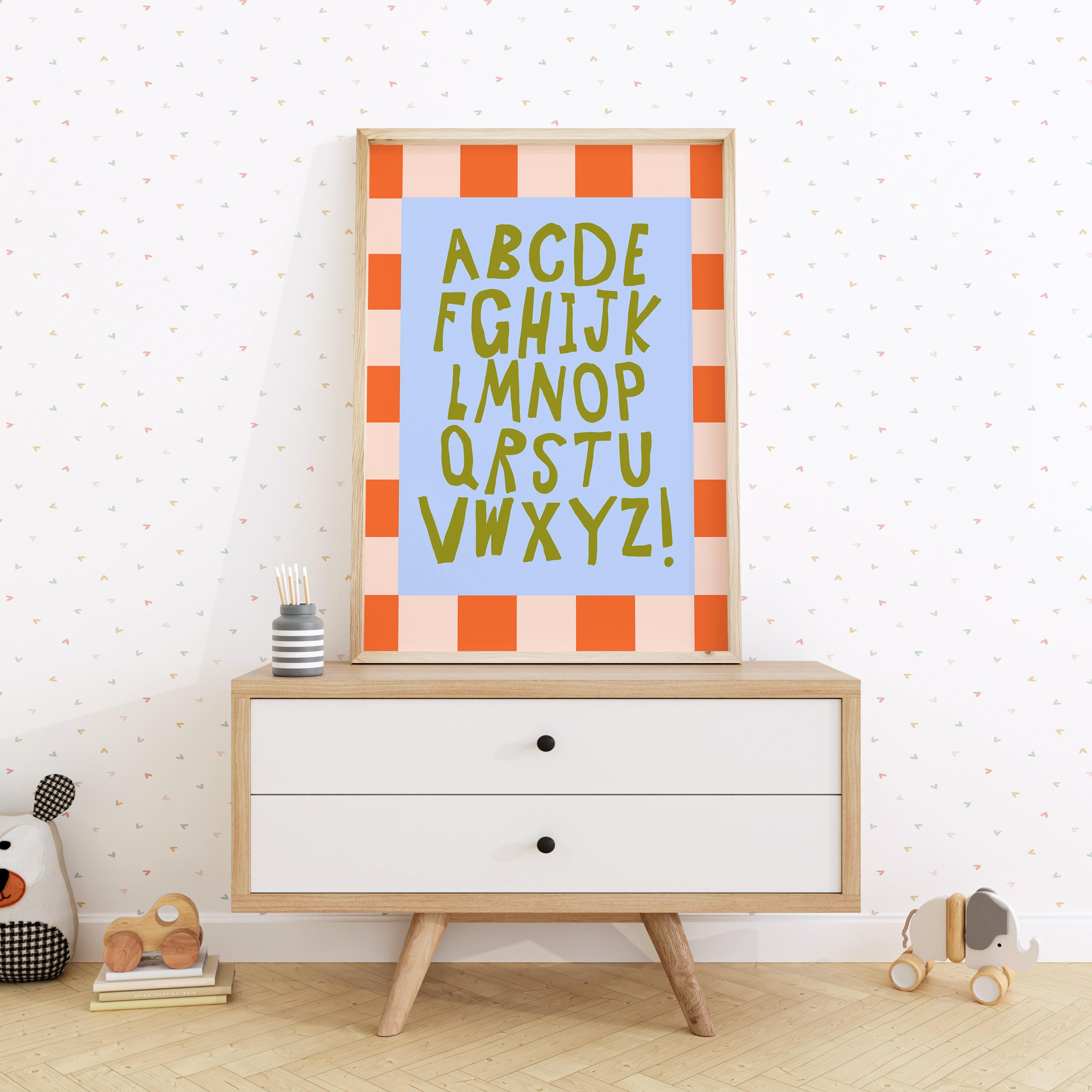 Digital ABC Print for Kids - Quirky Alphabet Wall Art for Playroom or ...