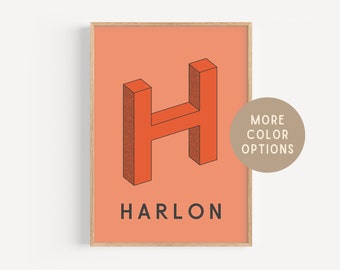 Custom Name Print: Kids Personalized Nursery Decor