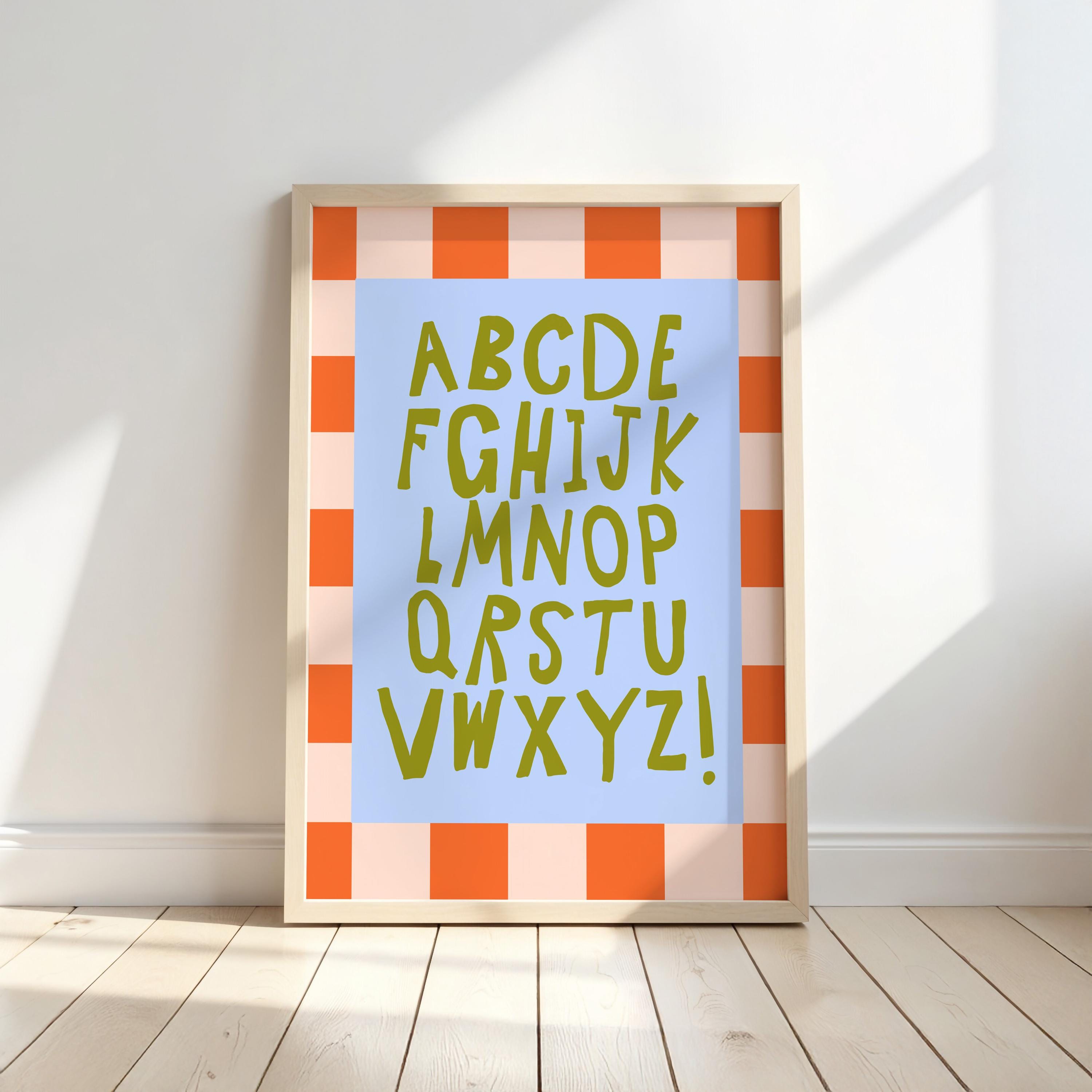 Digital ABC Print for Kids - Quirky Alphabet Wall Art for Playroom or ...