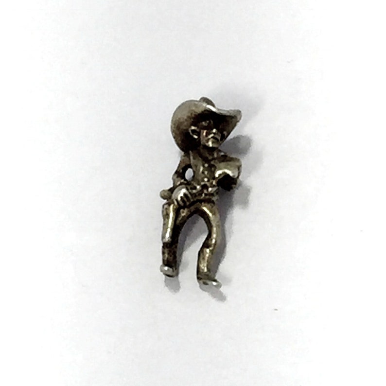Vintage Sterling Silver 925 Texas Ranger Sheriff Cowboy Wild West Bracelet Charm