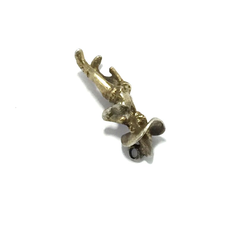 Vintage Sterling Silver 925 Texas Ranger Sheriff Cowboy Wild West Bracelet Charm